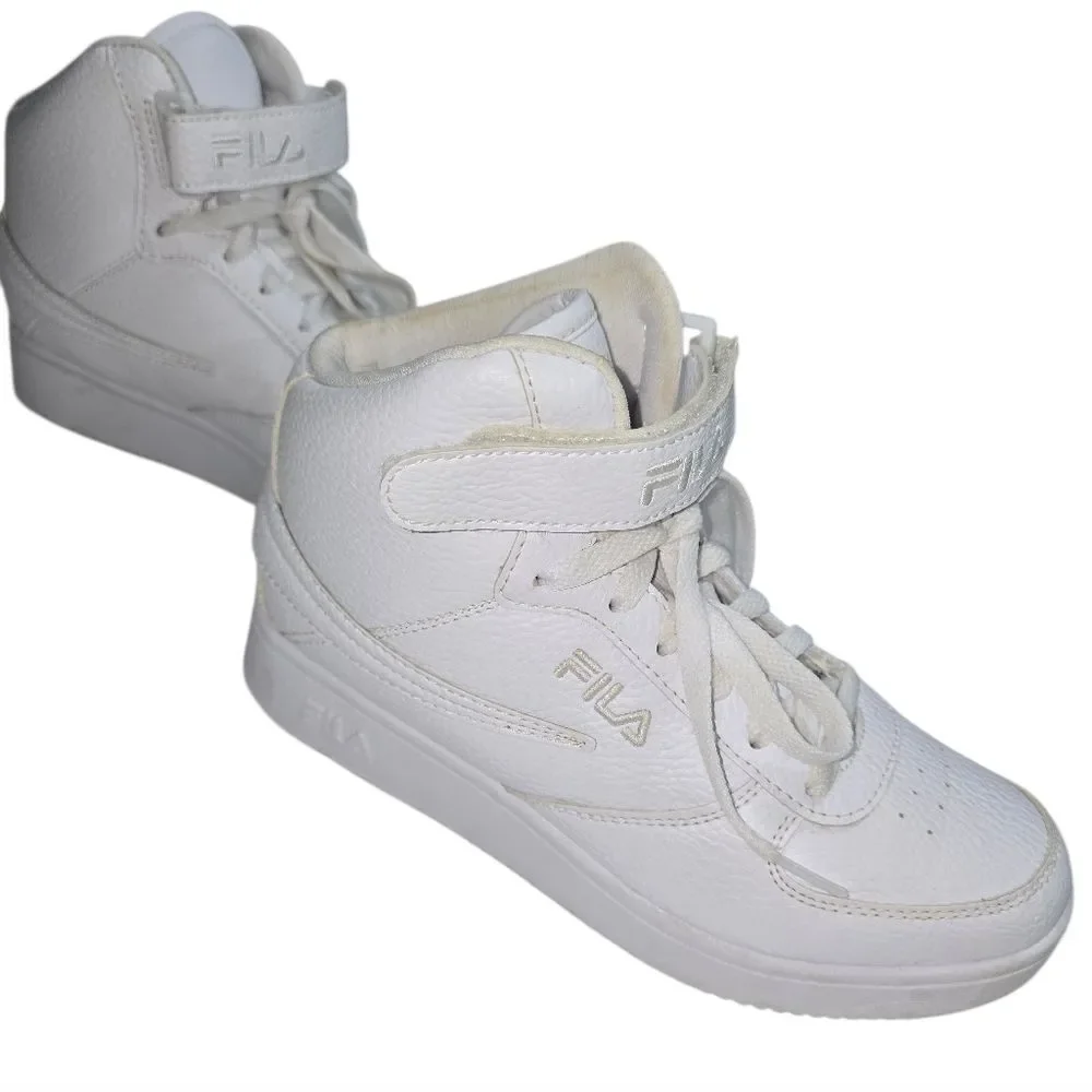 Women's White High-Top Sneakers